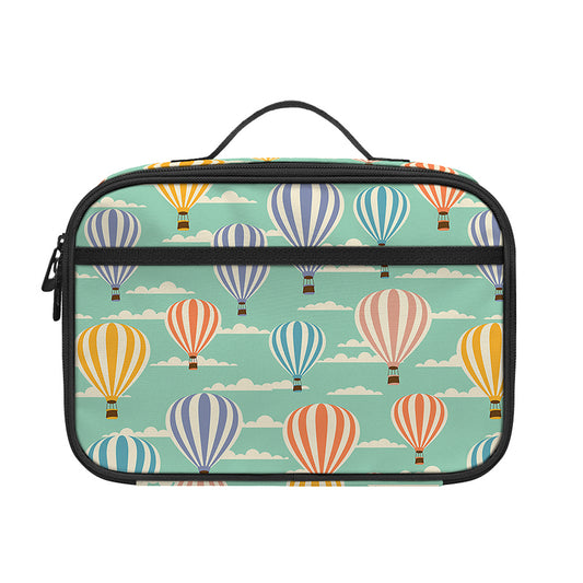 Retro Air Balloon Pattern Print Portable Lunch Bag