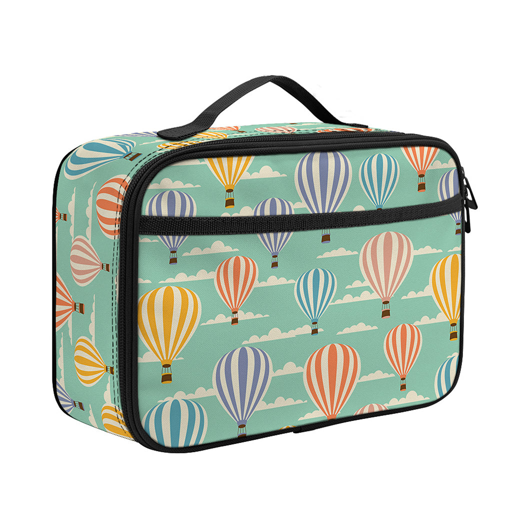 Retro Air Balloon Pattern Print Portable Lunch Bag
