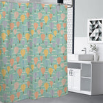 Retro Air Balloon Pattern Print Premium Shower Curtain