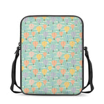 Retro Air Balloon Pattern Print Rectangular Crossbody Bag