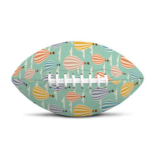 Retro Air Balloon Pattern Print Rugby Ball