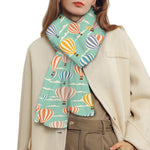 Retro Air Balloon Pattern Print Scarf