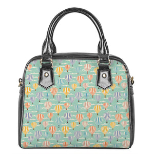 Retro Air Balloon Pattern Print Shoulder Handbag