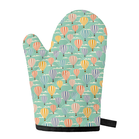 Retro Air Balloon Pattern Print Single Oven Mitt