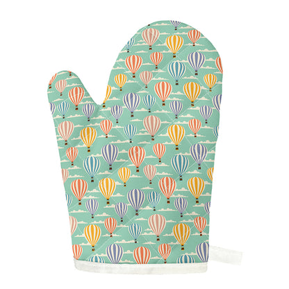 Retro Air Balloon Pattern Print Single Oven Mitt