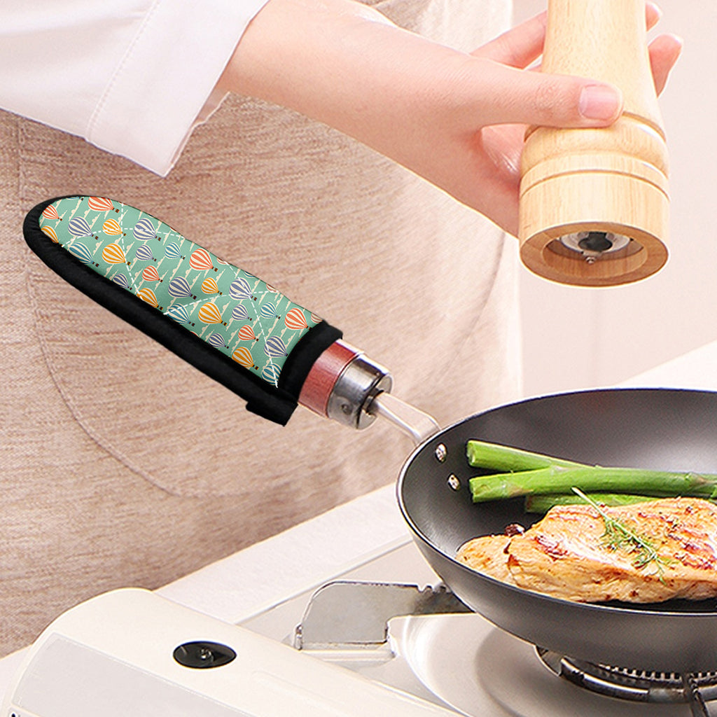 Retro Air Balloon Pattern Print Skillet Handle Cover