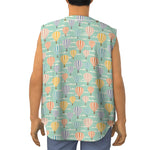 Retro Air Balloon Pattern Print Sleeveless Baseball Jersey