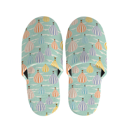 Retro Air Balloon Pattern Print Slippers