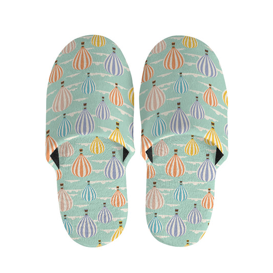 Retro Air Balloon Pattern Print Slippers