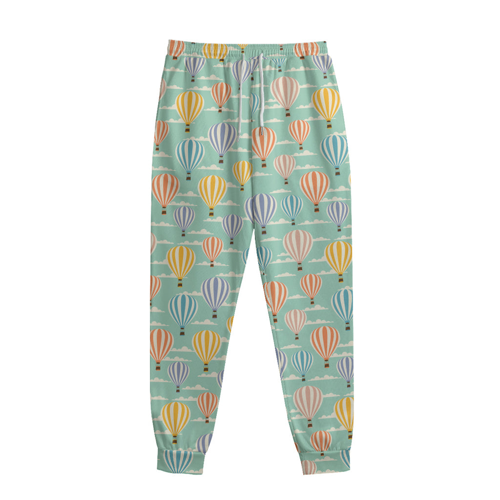 Retro Air Balloon Pattern Print Sweatpants