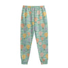 Retro Air Balloon Pattern Print Sweatpants