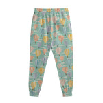 Retro Air Balloon Pattern Print Sweatpants