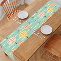 Retro Air Balloon Pattern Print Table Runner