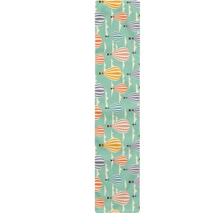 Retro Air Balloon Pattern Print Table Runner