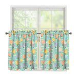 Retro Air Balloon Pattern Print Tier Curtains