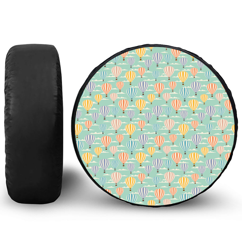 Retro Air Balloon Pattern Print Tire Cover
