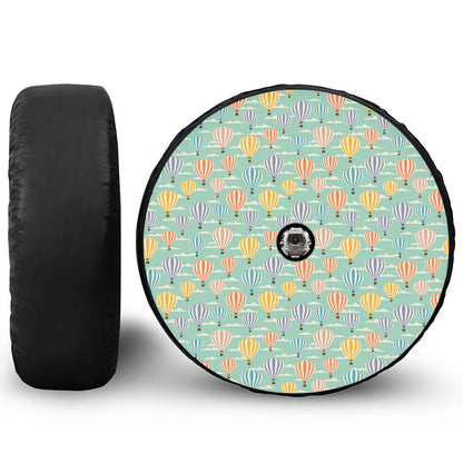 Retro Air Balloon Pattern Print Tire Cover With Camera Hole