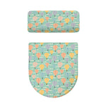Retro Air Balloon Pattern Print Toilet Lid And Tank Cover Set