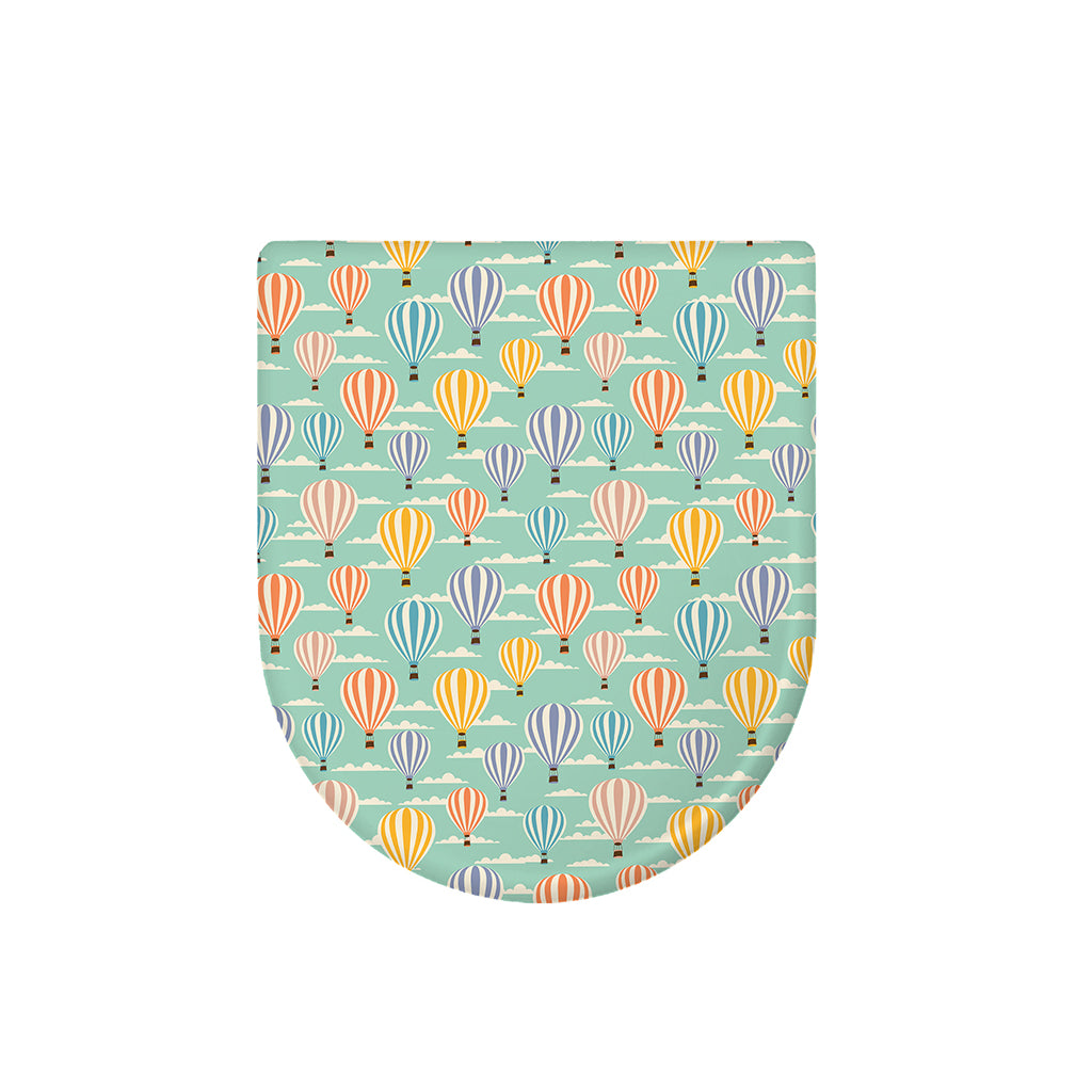Retro Air Balloon Pattern Print Toilet Lid Cover