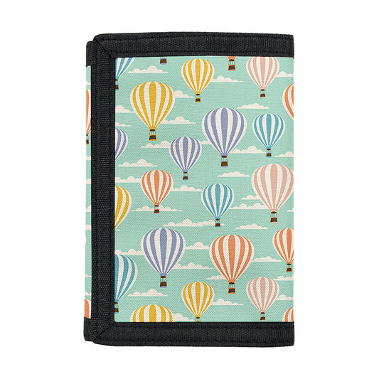 Retro Air Balloon Pattern Print Trifold Wallet