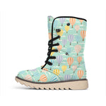 Retro Air Balloon Pattern Print Winter Boots