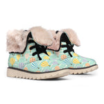 Retro Air Balloon Pattern Print Winter Boots