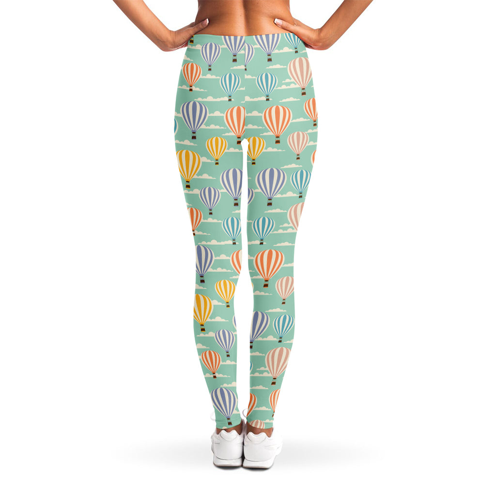 Retro Air Balloon Pattern Print Women's Leggings