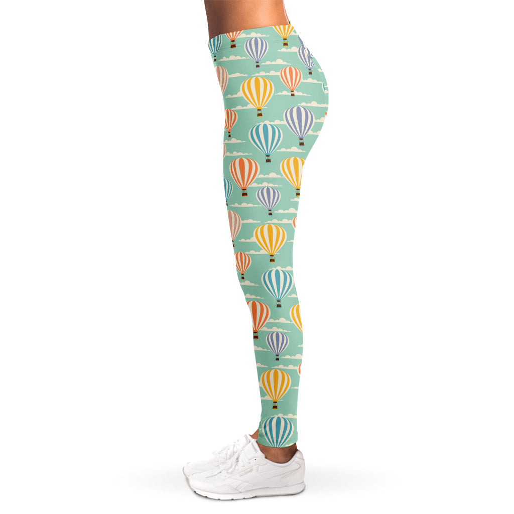 Retro Air Balloon Pattern Print Women's Leggings