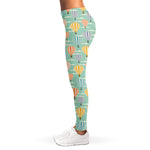 Retro Air Balloon Pattern Print Women's Leggings