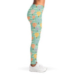 Retro Air Balloon Pattern Print Women's Leggings