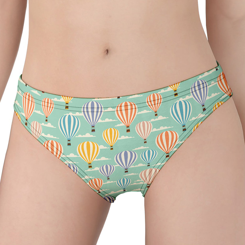 Retro Air Balloon Pattern Print Women's Panties