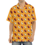 Retro American Football Ball Print Aloha Shirt
