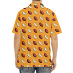 Retro American Football Ball Print Aloha Shirt