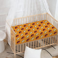 Retro American Football Ball Print Baby Crib Sheet
