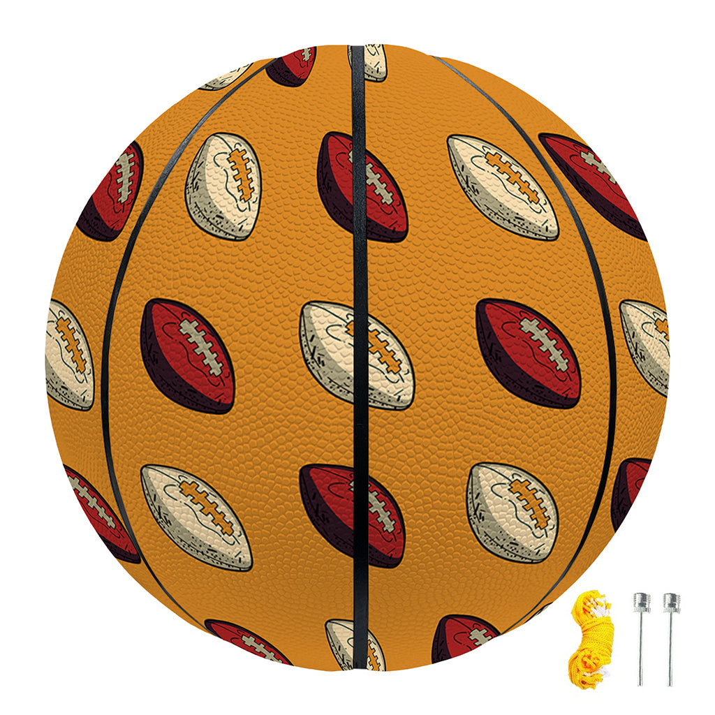 Retro American Football Ball Print Basketball
