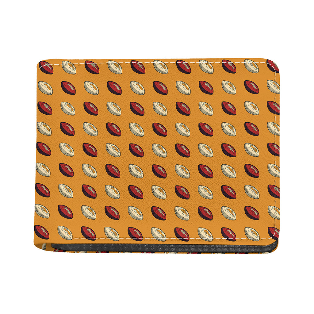 Retro American Football Ball Print Bifold Wallet