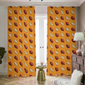 Retro American Football Ball Print Dimout Pencil Pleat Curtains