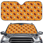 Retro American Football Ball Print Car Windshield Sun Shade