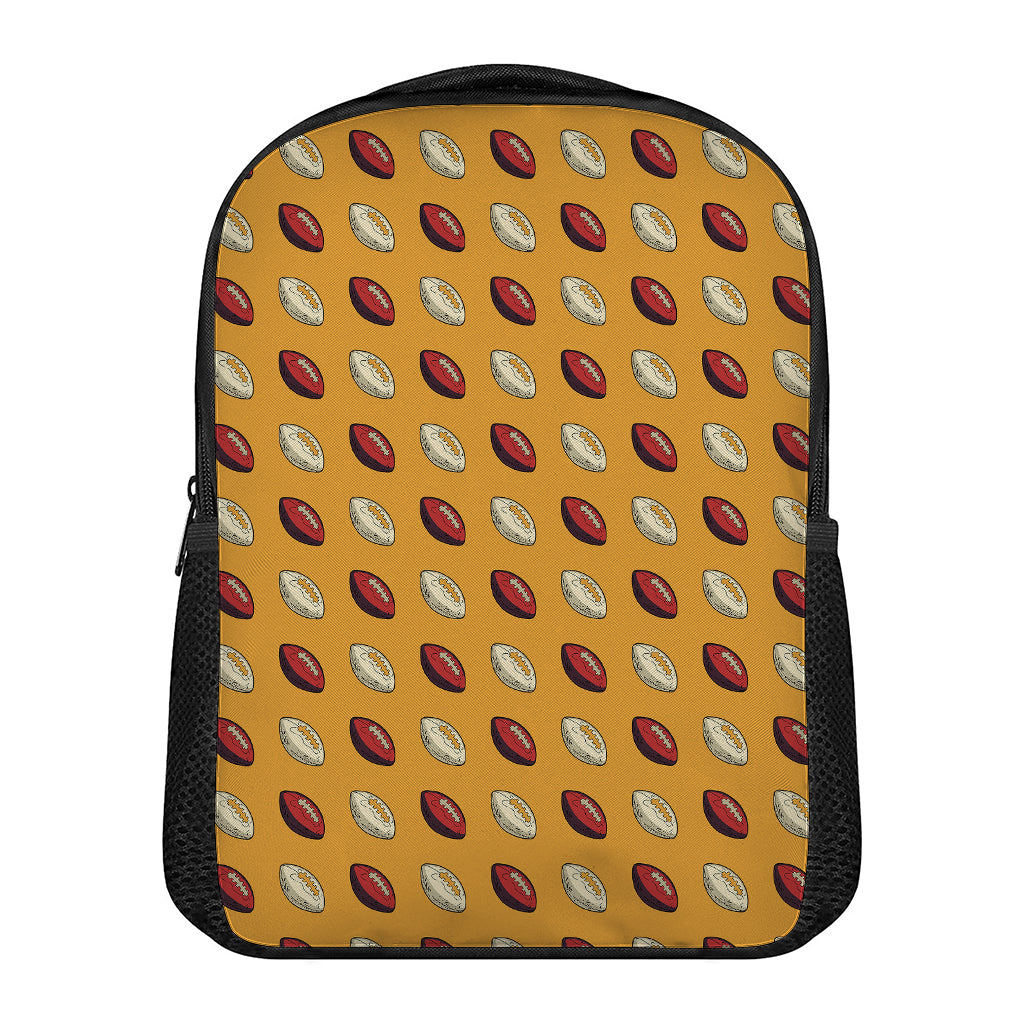 Retro American Football Ball Print Casual Backpack
