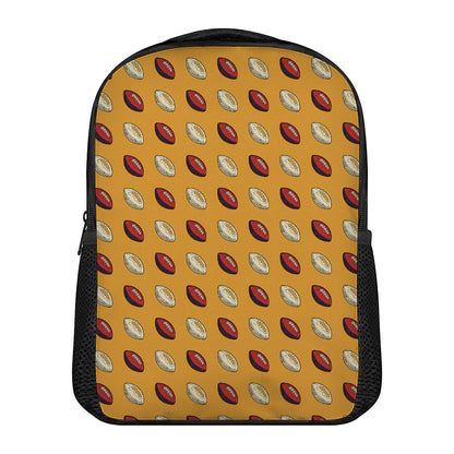 Retro American Football Ball Print Casual Backpack