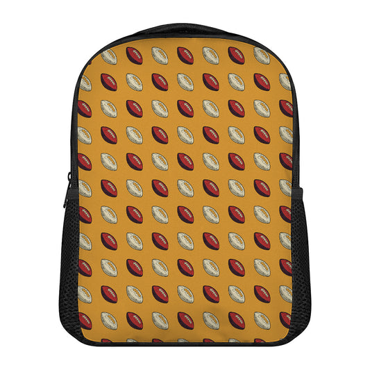 Retro American Football Ball Print Casual Backpack