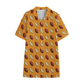 Retro American Football Ball Print Cotton Hawaiian Shirt