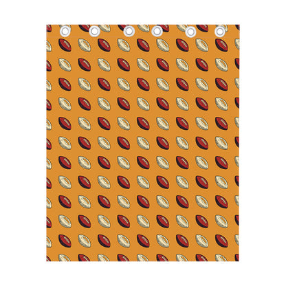 Retro American Football Ball Print Curtain