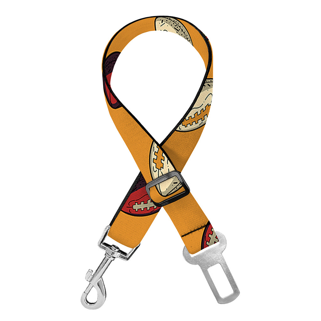 Retro American Football Ball Print Dog Seat Belt