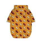 Retro American Football Ball Print Dog Zip Up Hoodie