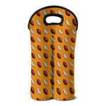 Retro American Football Ball Print Double Neoprene Wine Tote