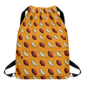 Retro American Football Ball Print Drawstring Backpack