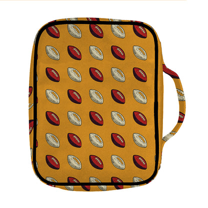 Retro American Football Ball Print Front Pocket Bible Bag