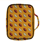 Retro American Football Ball Print Front Pocket Bible Bag