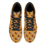 Retro American Football Ball Print High Top Leather Sneakers
